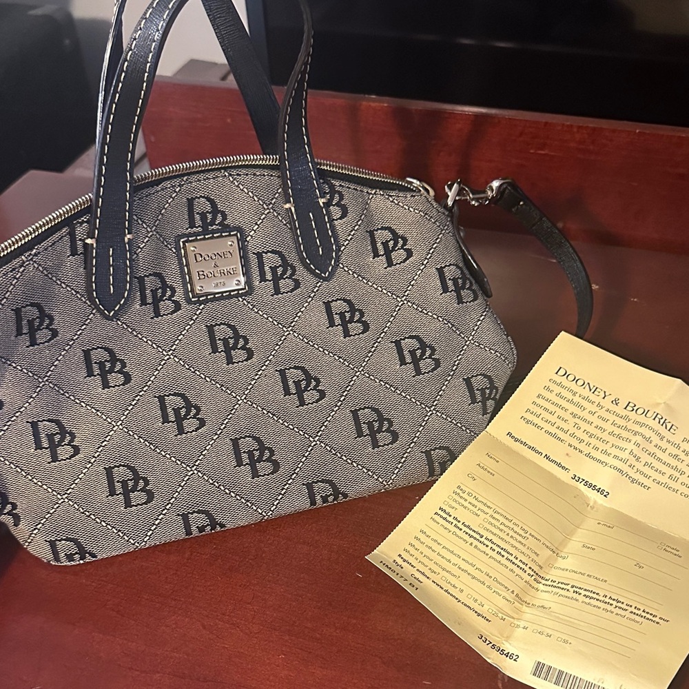 Dooney & Bourke Black and Gray Satchel